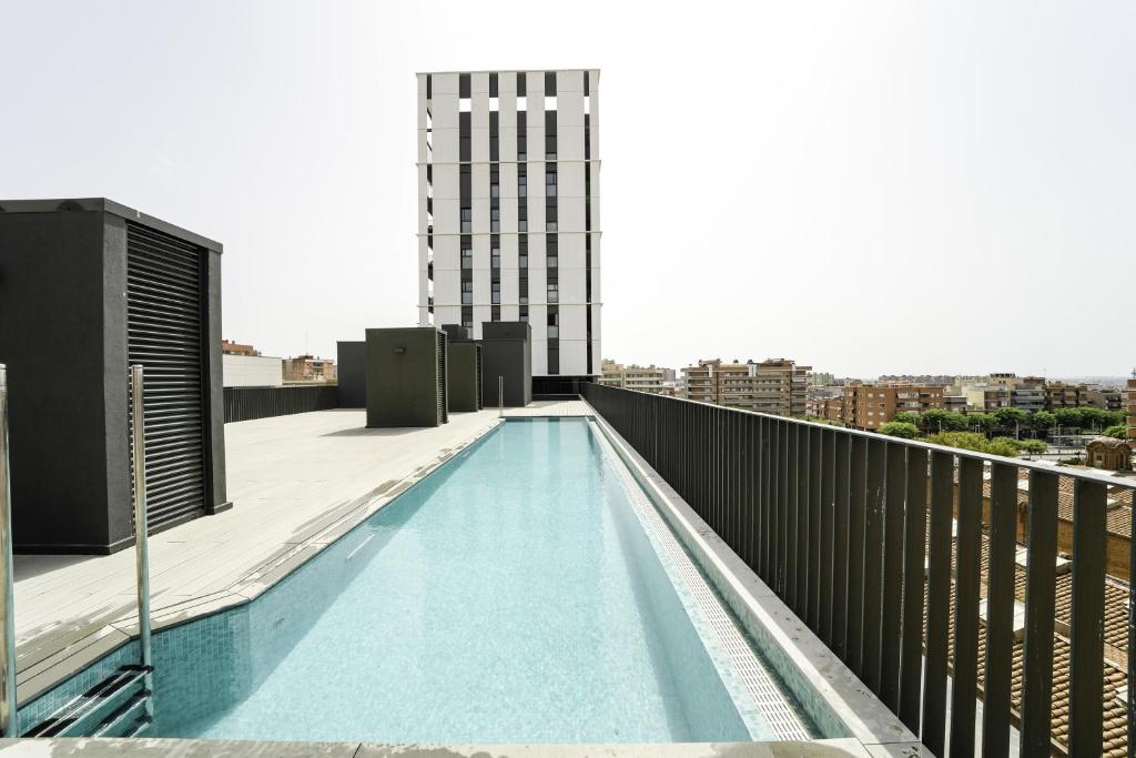 Sunsets and the pool in Barcelona